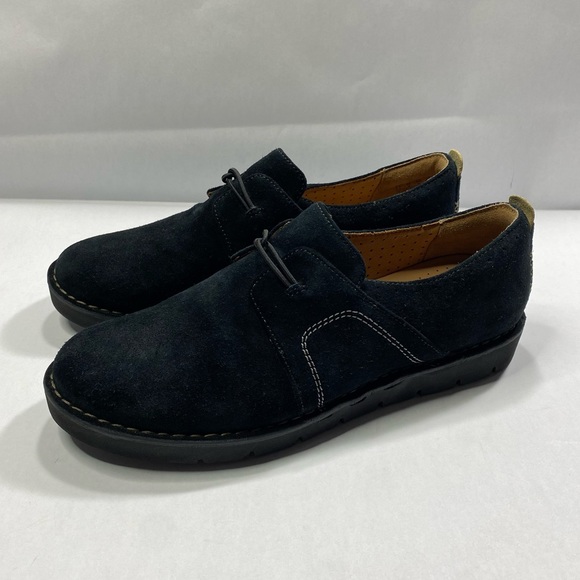 Clarks Artisan Unstructured Suede Leather Slip On Style Loafers - Picture 1 of 10